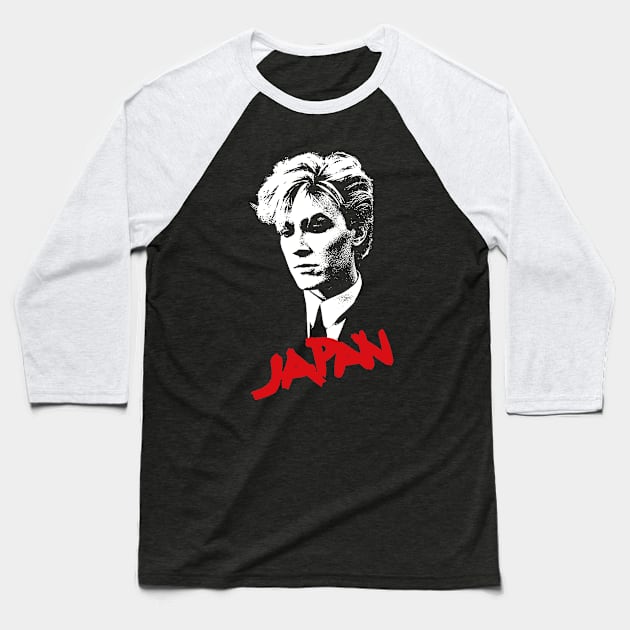 David Sylvian / Retro Fan Art Baseball T-Shirt by DankFutura